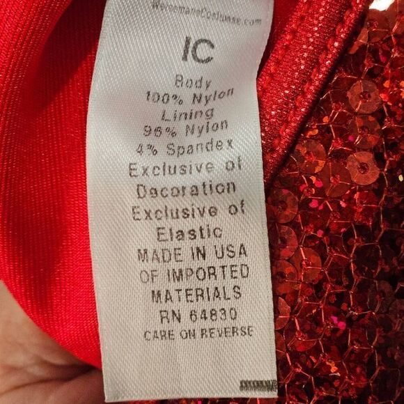 Weissman NWOT child intermediate dance costume red fringe jazz tap solo - Picture 9 of 9